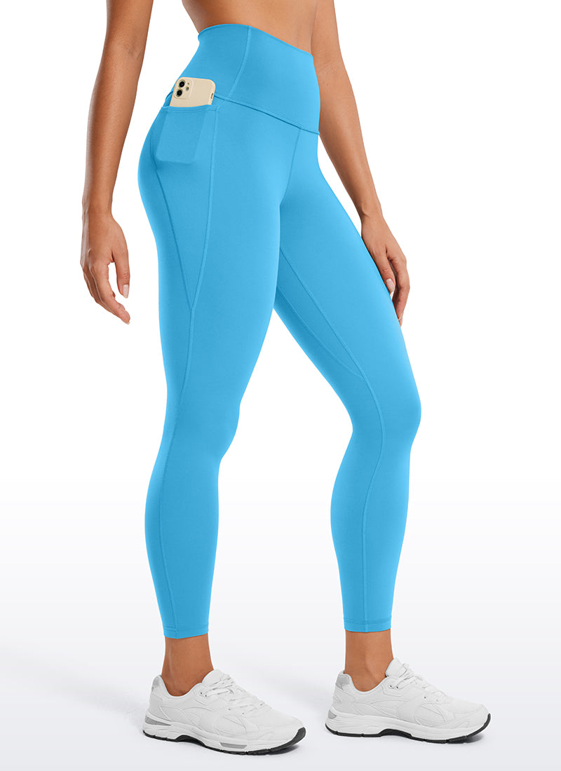 CRZ YOGA Women's Yoga Lounge High Rise Butterluxe Pocket Leggings 25'' Kayak Blue