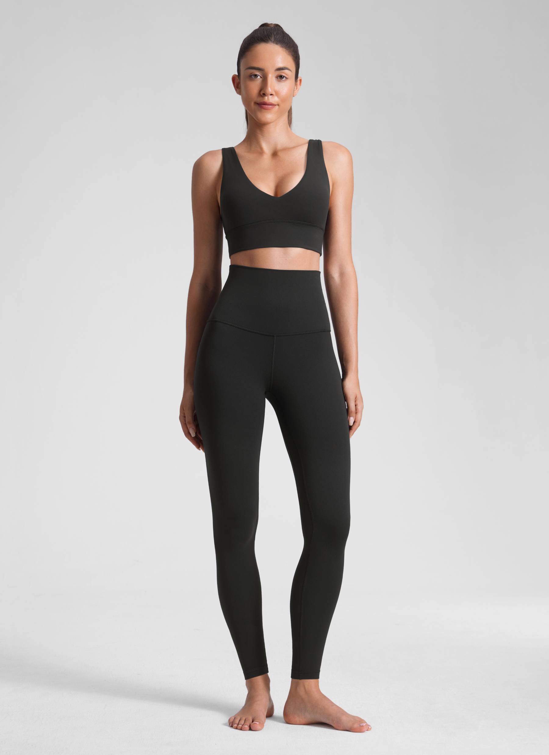 CRZ YOGA Women's Yoga Super High Waist Butterluxe Yoga Leggings 28'' Black